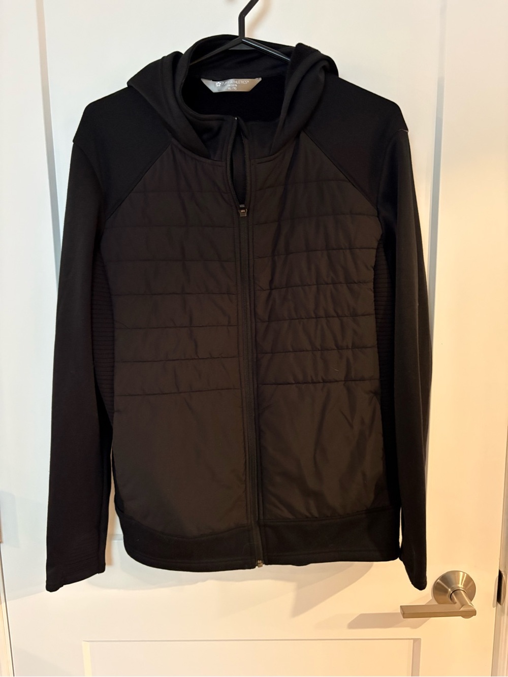 Tuff Athletics Black Quilted Hooded Jacket